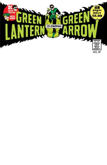 GREEN LANTERN #87 FACSIMILE EDITION CVR B BLANK CARD STOCK VAR