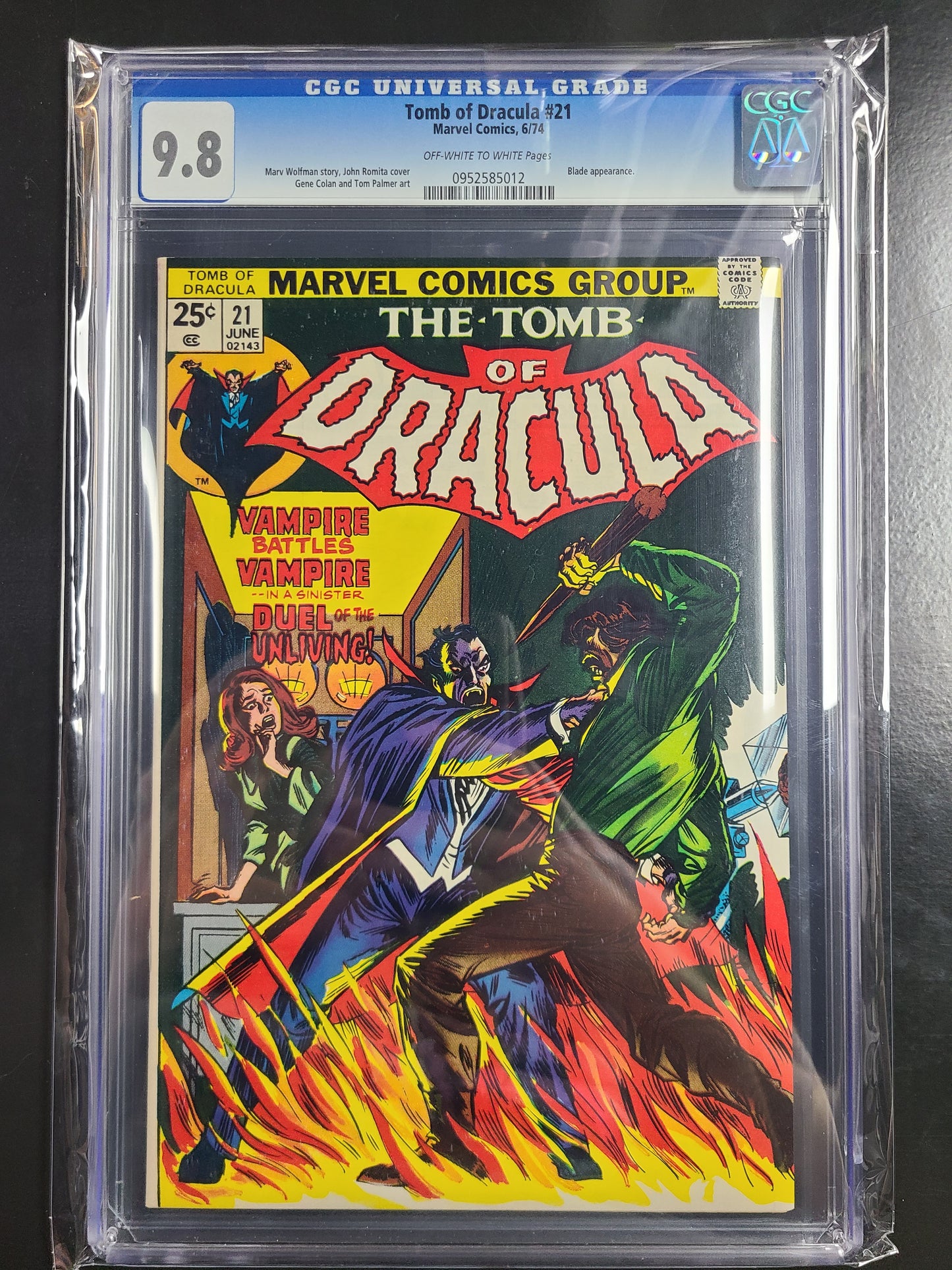 Tomb of Dracula #21 CGC 9.8