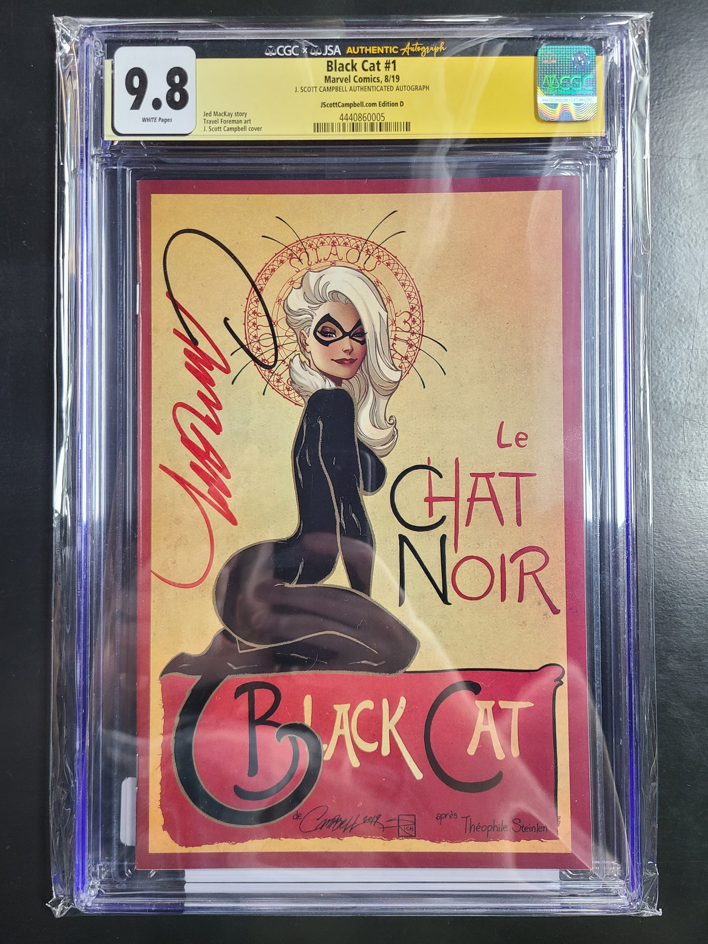 Black Cat #1 Campbell Variant D CGC 9.8 SS