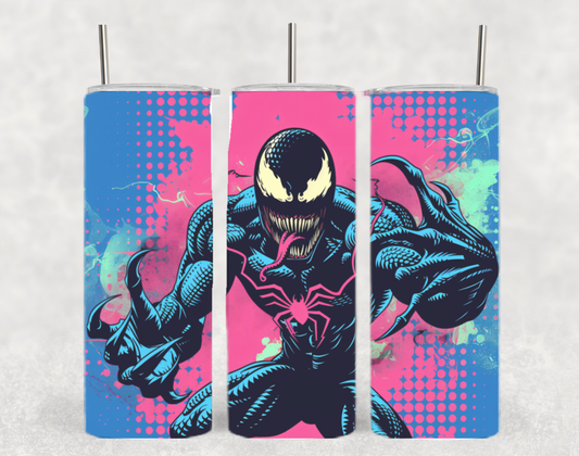 Retro Venom Villain Comic Movie Inspired Tumbler