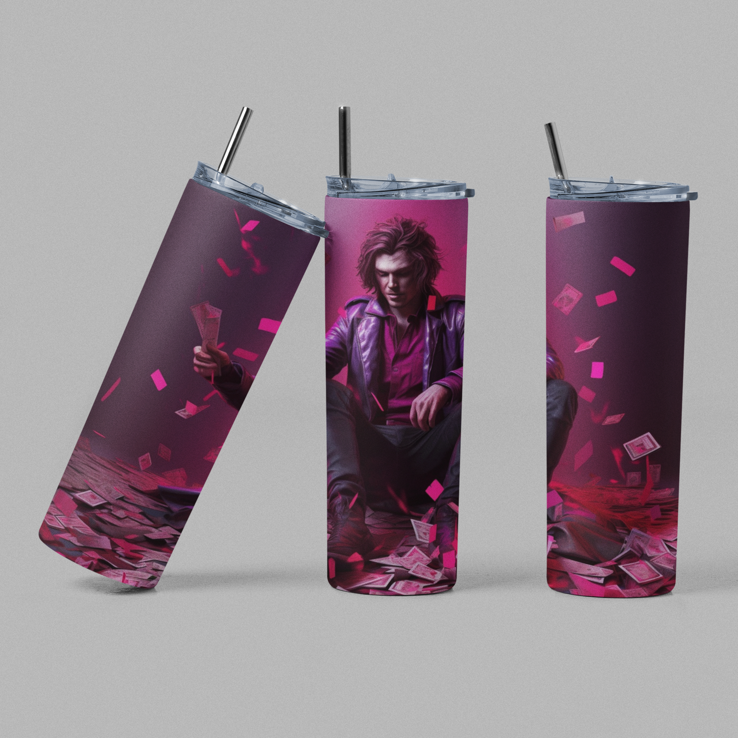 Gambit Sitting Superhero Inspired Mutant Tumbler