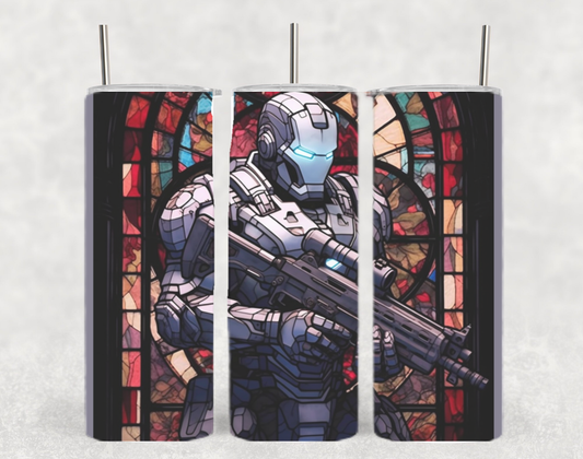 War Machine Stained Glass Comic Superhero  Tumbler