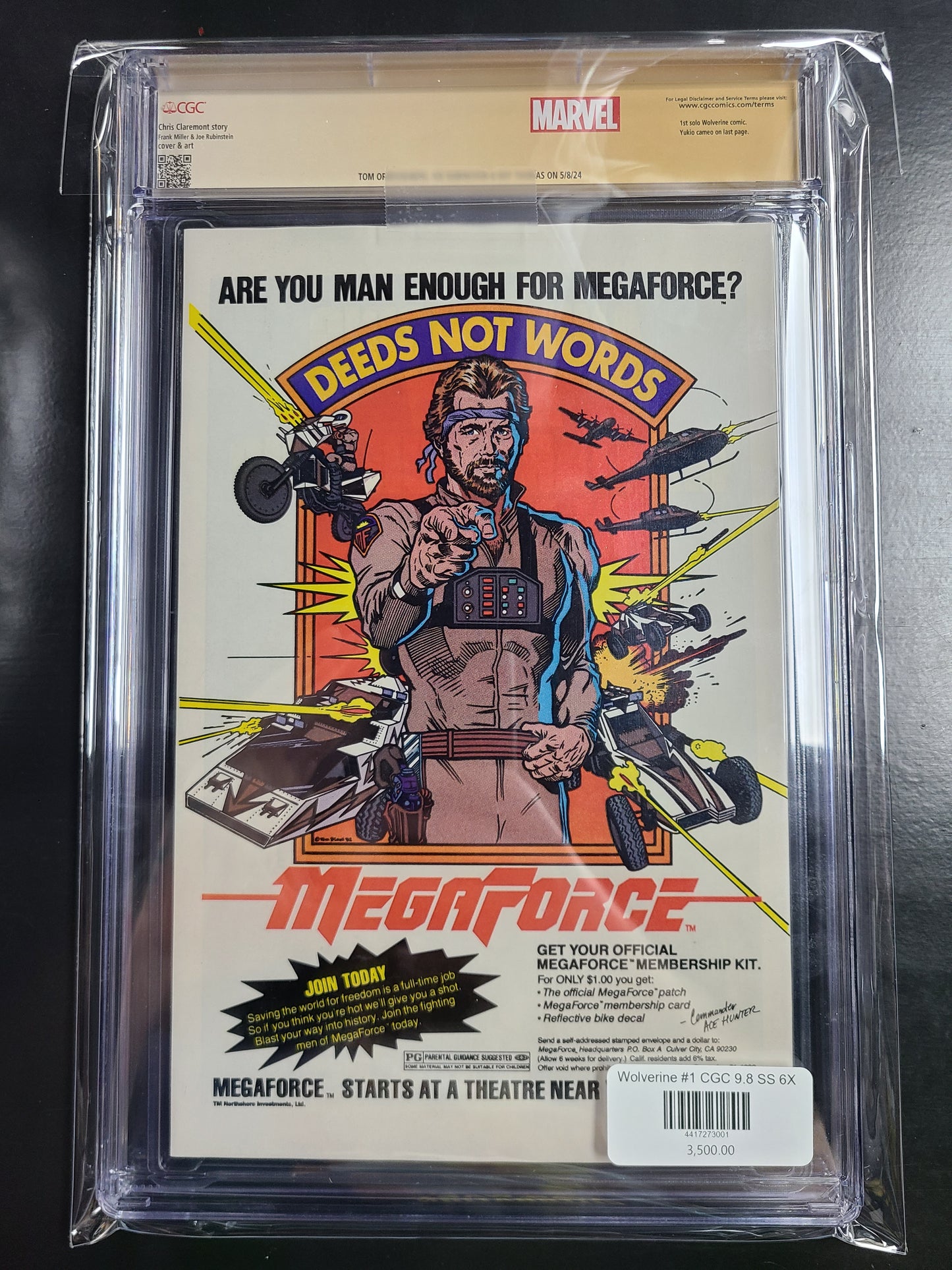 Wolverine #1 CGC 9.8 SS 6X